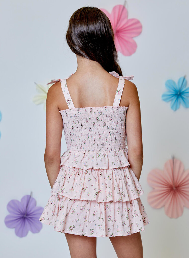 Design History Pink Combo Floral Skort