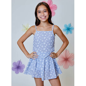 Design History Blue Floral Skort