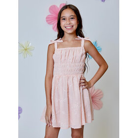 Design History Peach Emboidered Dress