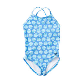 Prodoh Marina Blue Shells Bow Back One Piece Swim