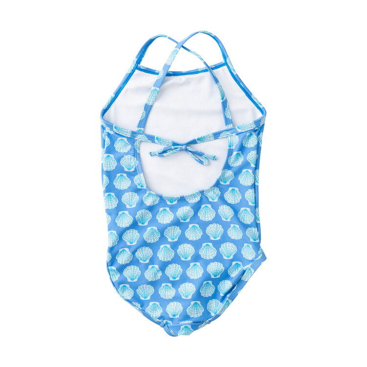 Prodoh Marina Blue Shells Bow Back One Piece Swim