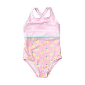 Prodoh Pink Frosting Lemon Cross-back Swimsuit