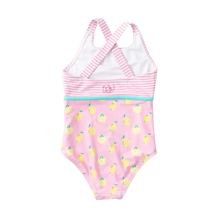 Prodoh Pink Frosting Lemon Cross-back Swimsuit
