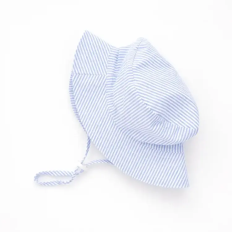 Huggalugs Blue Seersucker Bucket Hat