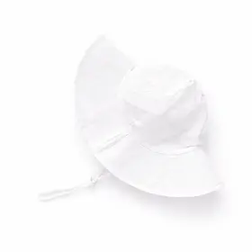 Huggalugs White Seersucker Sunhat