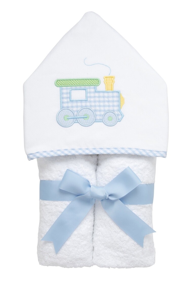 3 Marthas 3 Martha's Hooded Towel - Train