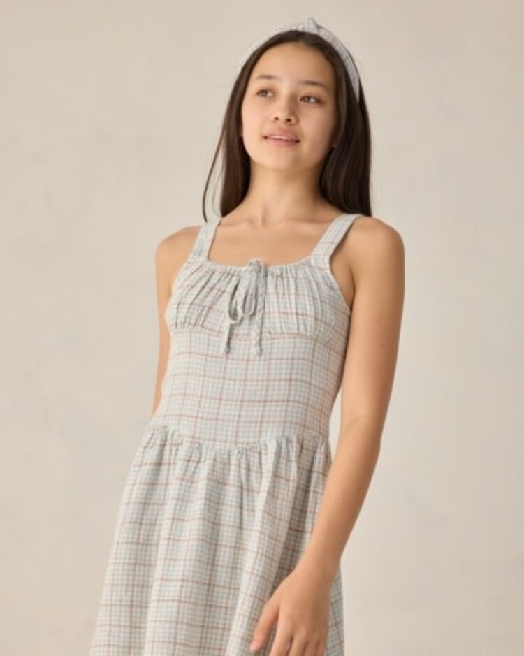 Rylee + Cru LLC Blue Plaid Primrose Mini Dress