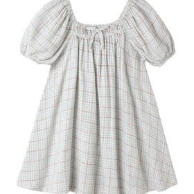Blue Plaid Sabrina Mini Dress