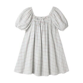 Blue Plaid Sabrina Mini Dress