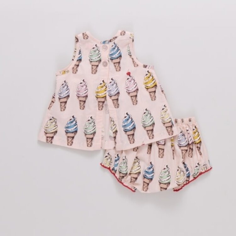 Pink Chicken Pink Soft Serve Jaipur Dress Set