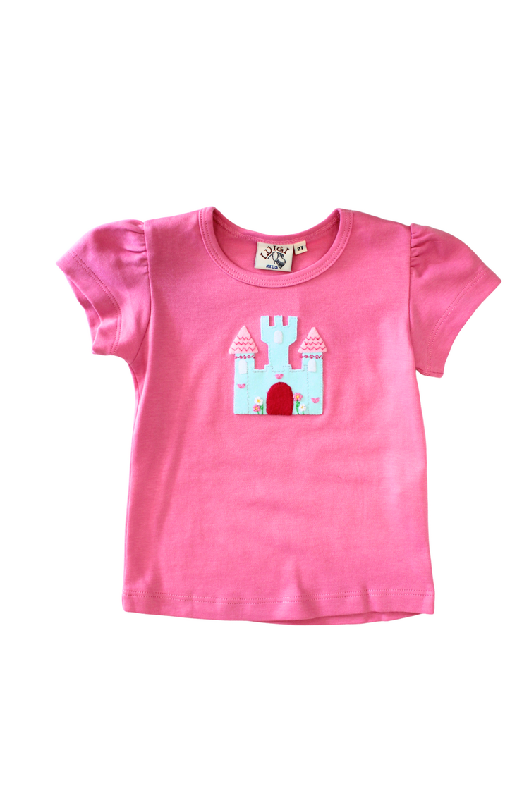 Luigi Kids Pink Castle Shirt