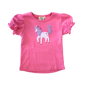 Luigi Kids Pink Unicorn with Hearts Shirt