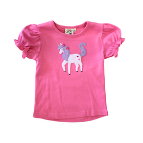 Luigi Kids Pink Unicorn with Hearts Shirt