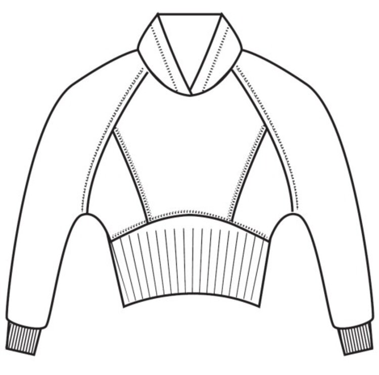 Tenly FRENCH TERRY DOLMAN WAIST PULLOVER HOODIE