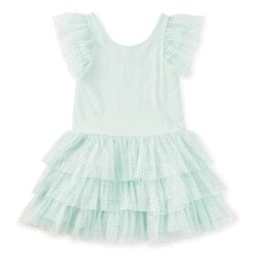 Tea Collection Green Flamenco Dots Tulle Party Dress