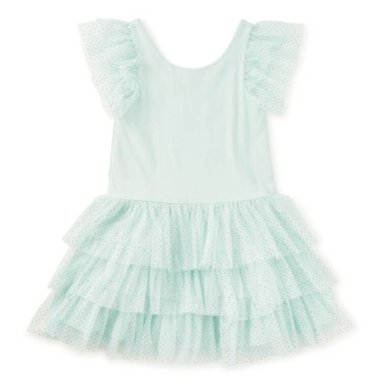 Tea Collection Green Flamenco Dots Tulle Party Dress