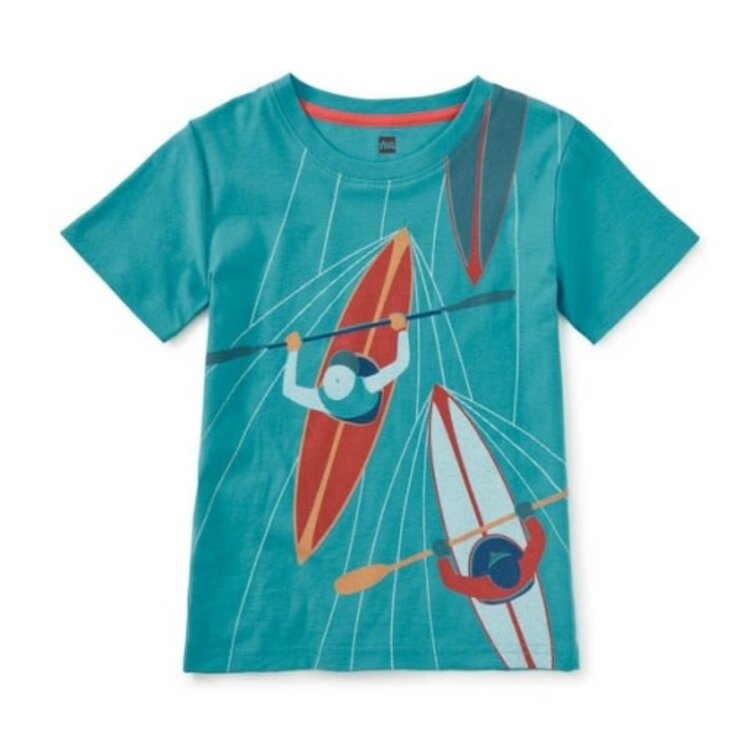 Tea Collection Blue Kayakers Graphic Tee