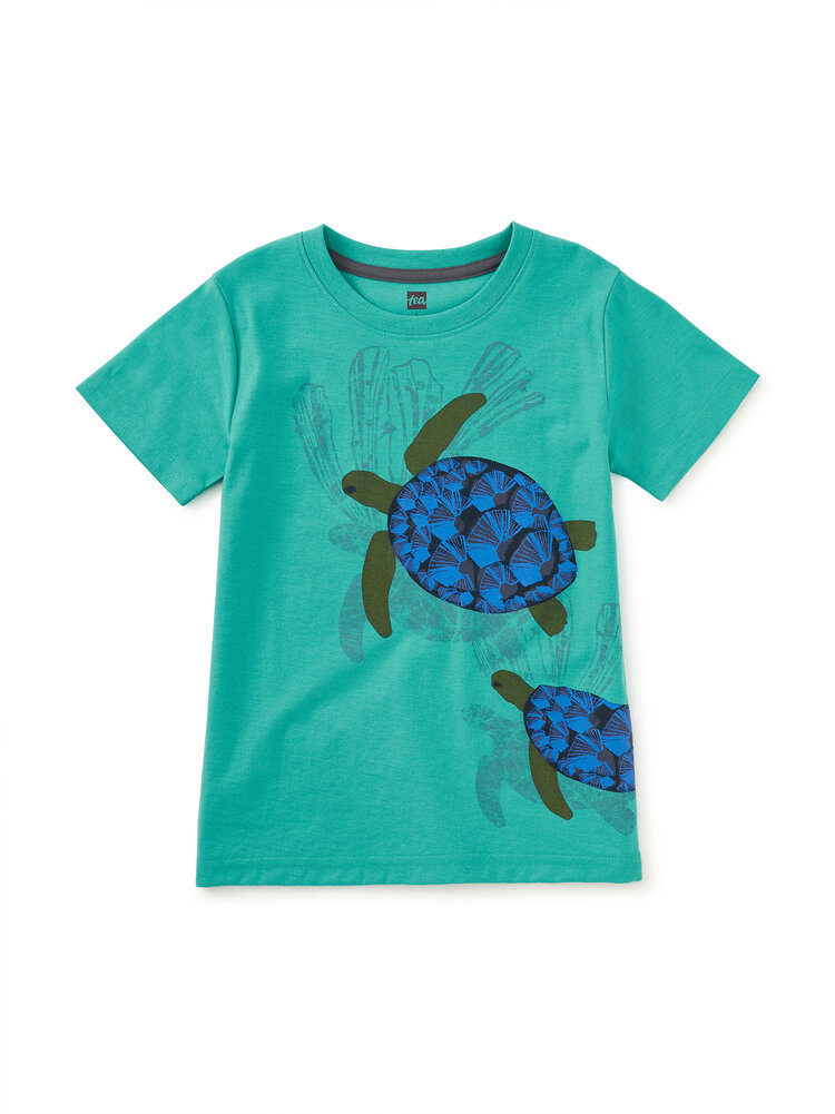 Tea Collection Turtles in Motion Graphic Tee