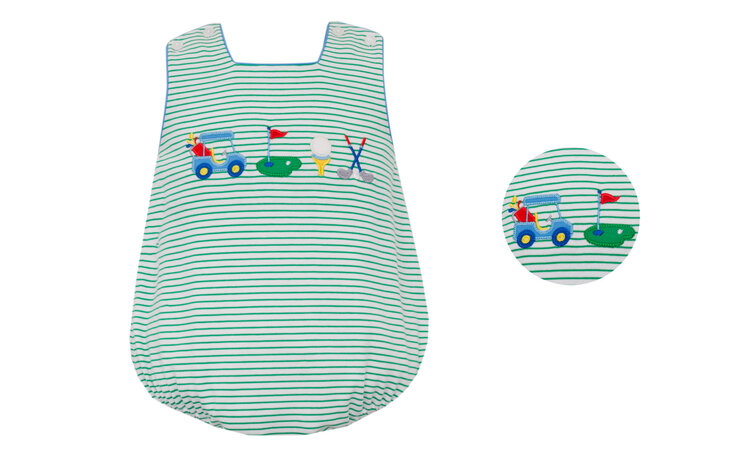 Claire & Charlie Green Stripe Golf Bubble