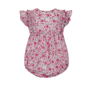 Claire & Charlie Pink Roses Smocked Bubble