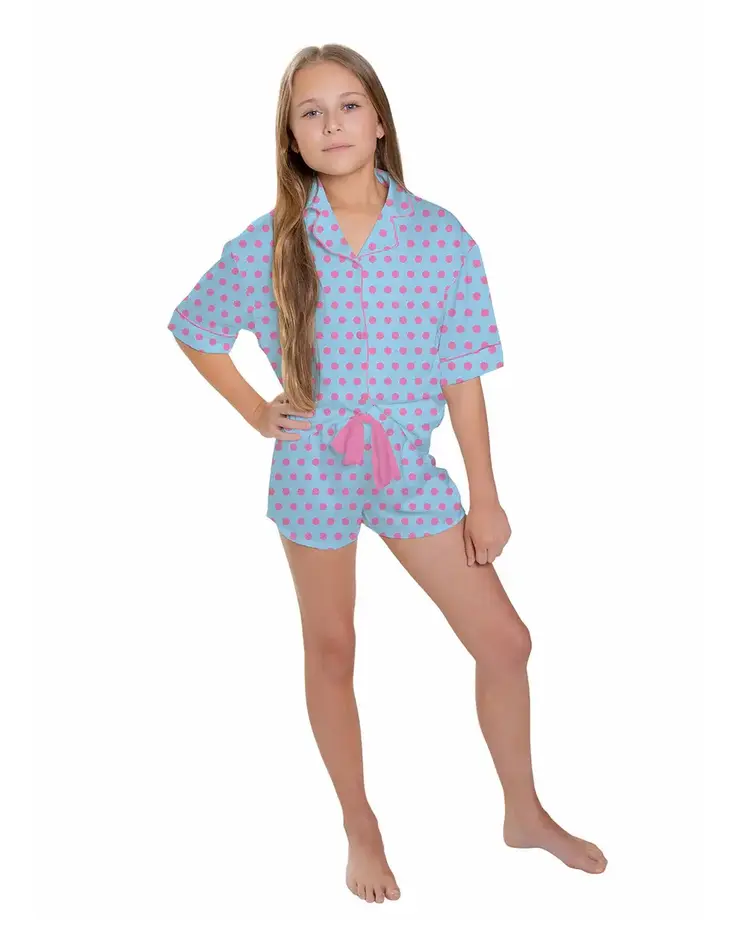 Silky Polka Short PJ Set