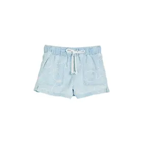 Tractr Blue Embossed Floral Short