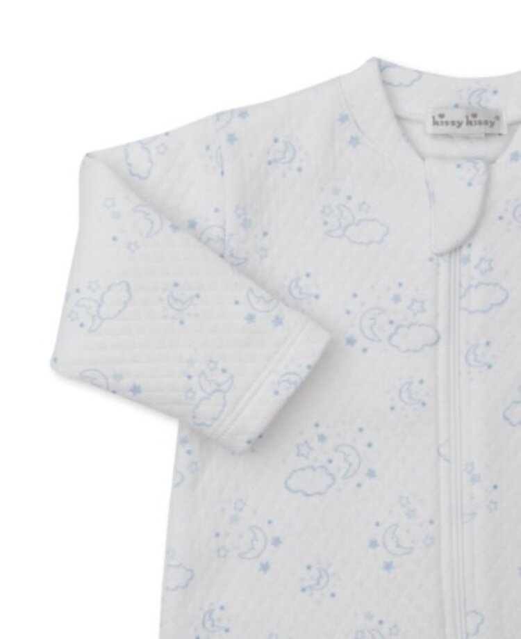 Kissy Kissy Bl Cheerful Goodnight Zip Footie