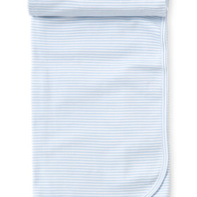 Kissy Kissy Blue Stripe Blanket