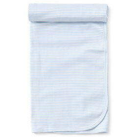 Kissy Kissy Blue Stripe Blanket