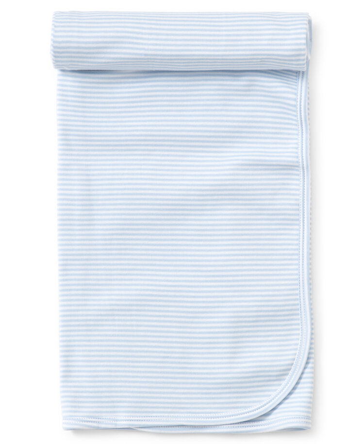 Kissy Kissy Blue Stripe Blanket