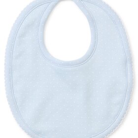 Kissy Kissy Blue w/ White Dot Bib