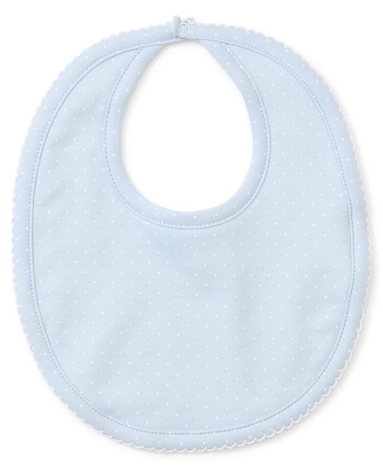 Kissy Kissy Blue w/ White Dot Bib