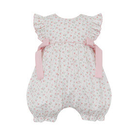 Petit Bebe Pink Floral W/Side Bows Bubble