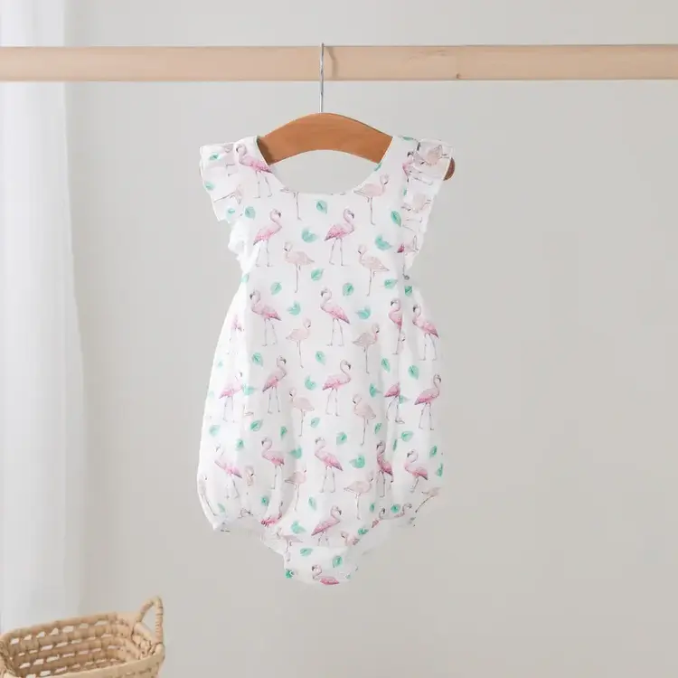 Nola Tawk Pink Paradise Muslin Bubble Romper