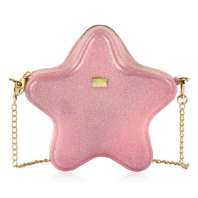 Carrying Kind Taylor Light Pink Sparkle Star Purse