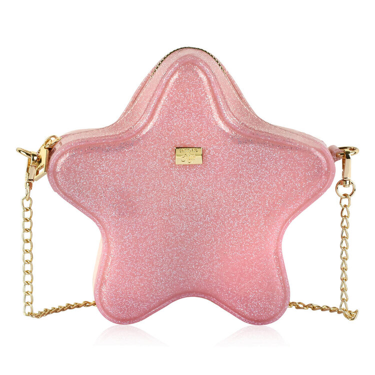 Carrying Kind Taylor Light Pink Sparkle Star Purse