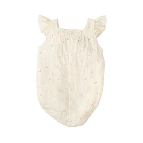 Babidu Cream Floral Pointelle Bubble