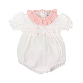 Babidu Pink Ruffle Collar Button Bubble