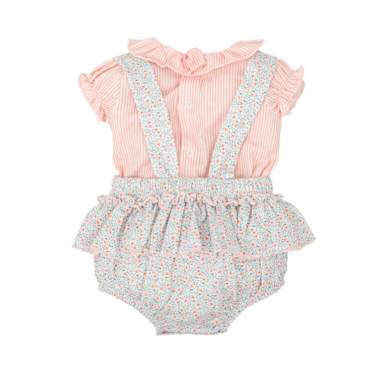 Babidu Pink Ging Floral Bubble Set