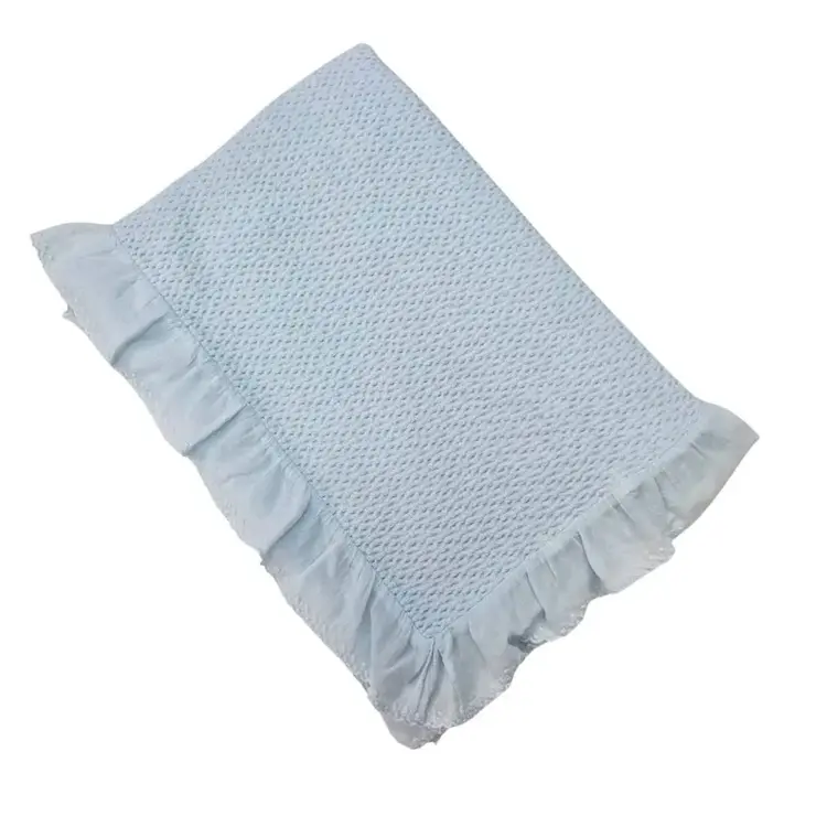 A Soft Idea Stonewashed Dotted Swiss Ruffle Blanket