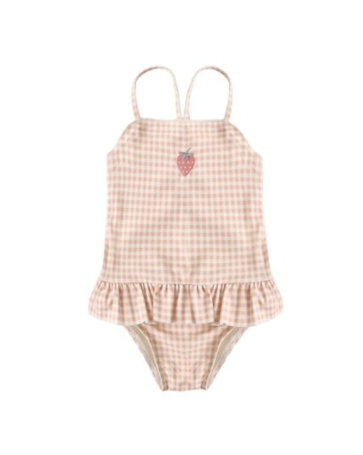 Rylee + Cru LLC Petal Gingham Skirted One Piece