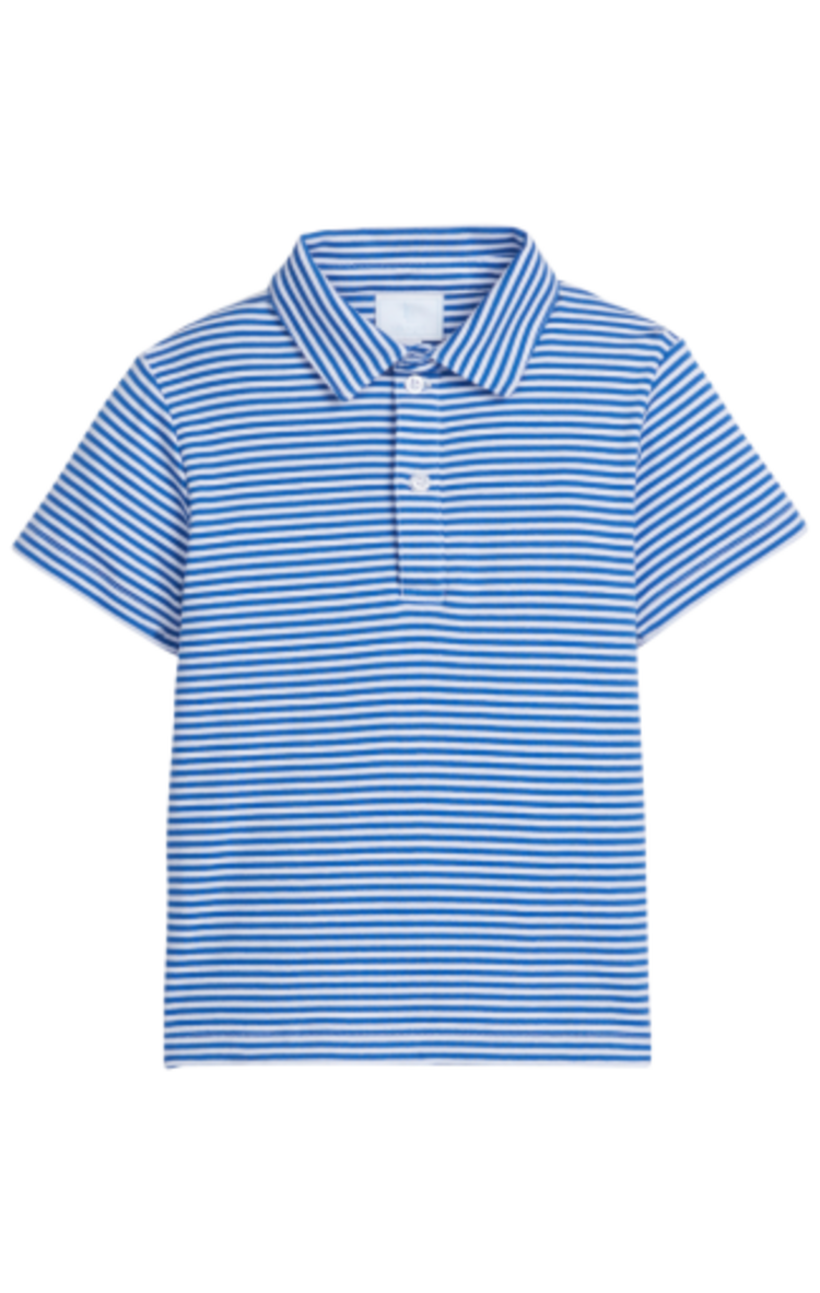 Little English Royal StripeShort Sleeve Polo
