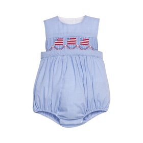 Little English Flags Smocked Apron Bubble