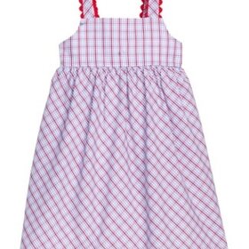 Little English Patriotic Plaid Evie Dress
