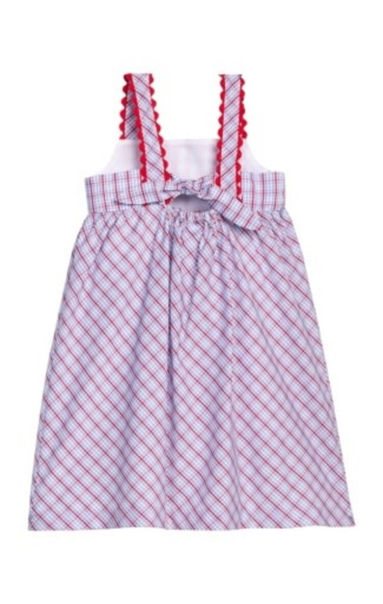 Little English Patriotic Plaid Evie Dress