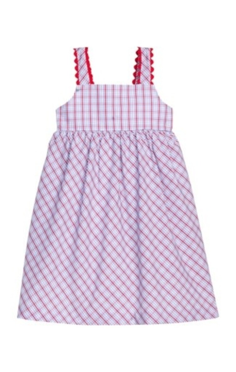 Little English Patriotic Plaid Evie Dress