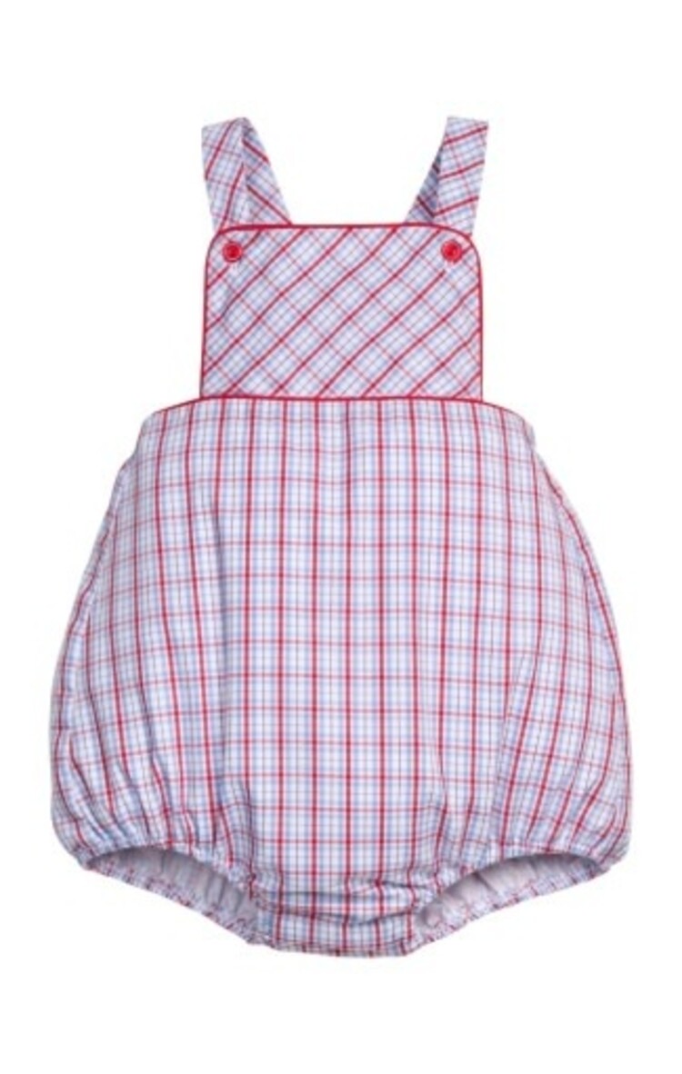 Little English Patriotic Plaid Linville Bubble