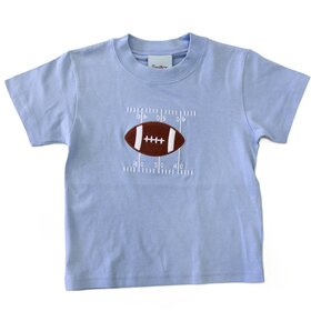 The Smiley Crab Blue Football Yardline Shirt
