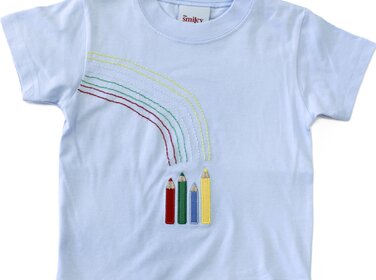 The Smiley Crab Blue Crayon Shirt