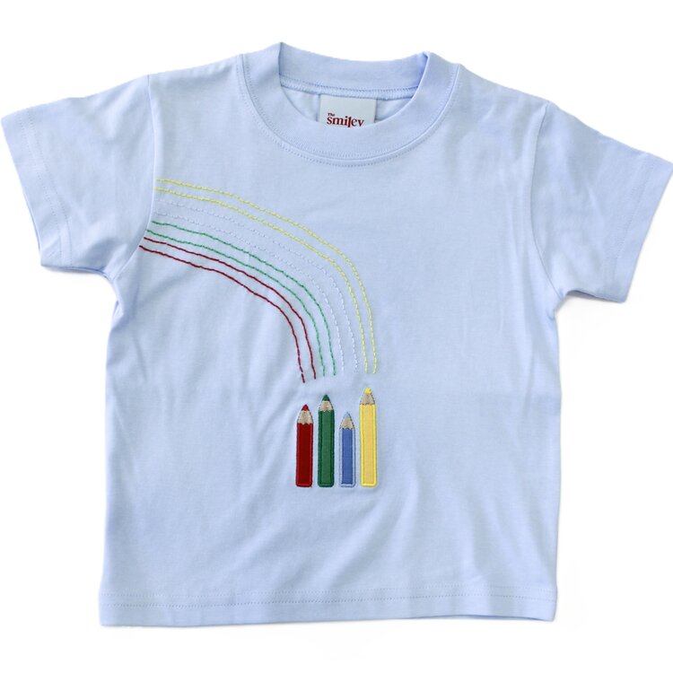 The Smiley Crab Blue Crayon Shirt